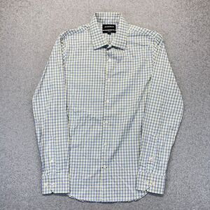 Bonobos Tailored Fit Button-Up Shirt Men’s Medium Blue Yellow White Plaid